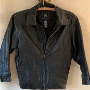 Genuine leather Gap M boys leather coat, GC